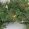 24" Pre-Lit Canyon Pine Artificial Wreath with Clear Lights